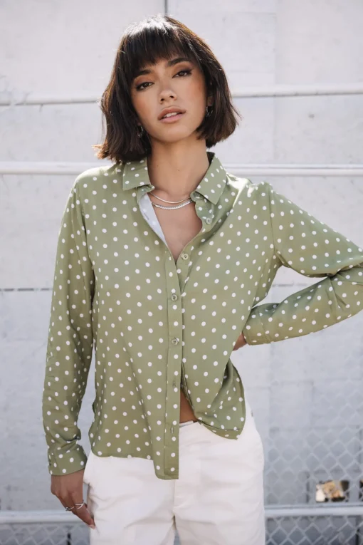 Tops & Shirts*Freeman T. Porter Katy Dots lightkhaki