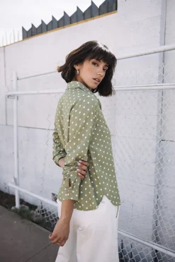Tops & Shirts*Freeman T. Porter Katy Dots lightkhaki