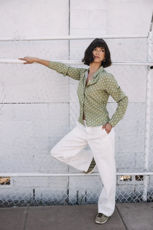 Tops & Shirts*Freeman T. Porter Katy Dots lightkhaki