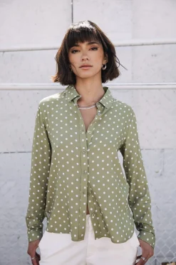 Tops & Shirts*Freeman T. Porter Katy Dots lightkhaki