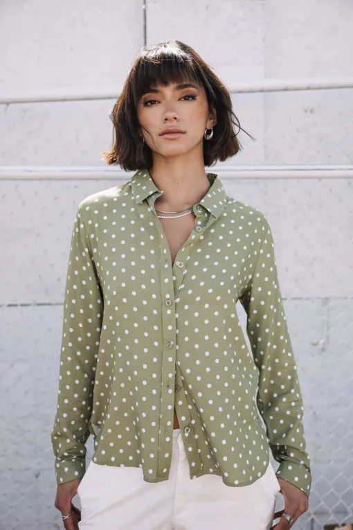 Tops & Shirts*Freeman T. Porter Katy Dots lightkhaki