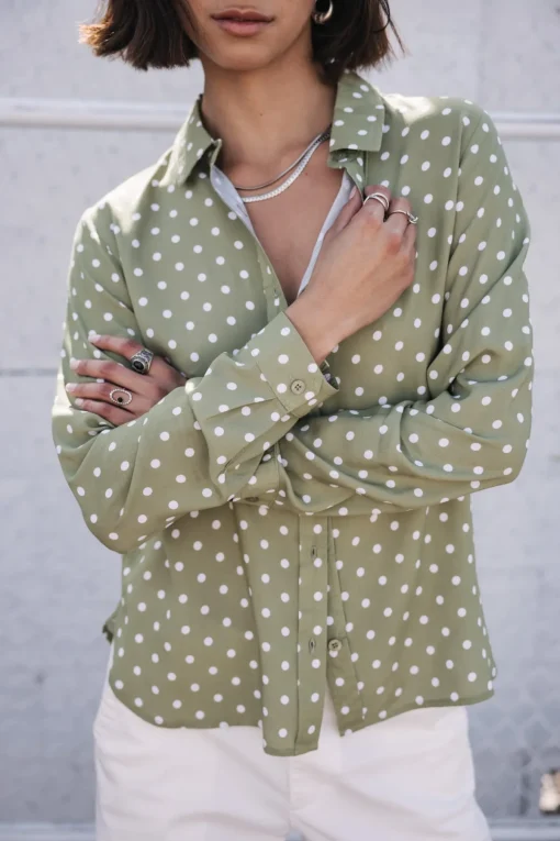 Tops & Shirts*Freeman T. Porter Katy Dots lightkhaki