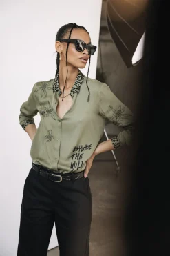 Tops & Shirts*Freeman T. Porter Katy Sahara Trip deeplichengreen