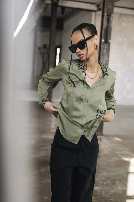 Tops & Shirts*Freeman T. Porter Katy Sahara Trip deeplichengreen