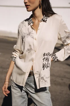 Tops & Shirts*Freeman T. Porter Katy Sahara Trip pearledivory