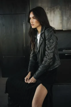 Jackets & Blazers*Freeman T. Porter Kristen Leather Claws anthra