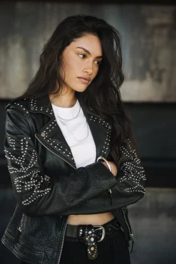 Jackets & Blazers*Freeman T. Porter Kristen Leather Claws anthra