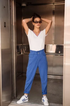 Colored Pants | High Waist*Freeman T. Porter Lara Jazz surftheweb