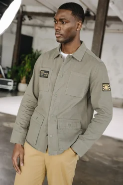 Jackets & Overshirts*Freeman T. Porter Luck Chevron dustyolive