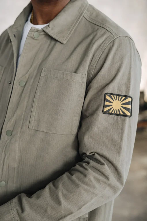 Jackets & Overshirts*Freeman T. Porter Luck Chevron dustyolive