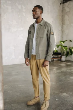 Jackets & Overshirts*Freeman T. Porter Luck Chevron dustyolive