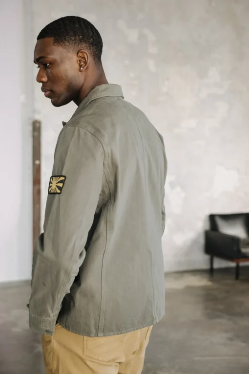 Jackets & Overshirts*Freeman T. Porter Luck Chevron dustyolive