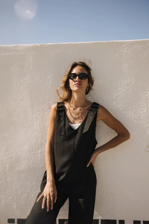 Overalls & Dungarees*Freeman T. Porter Mariam Plain Linen black