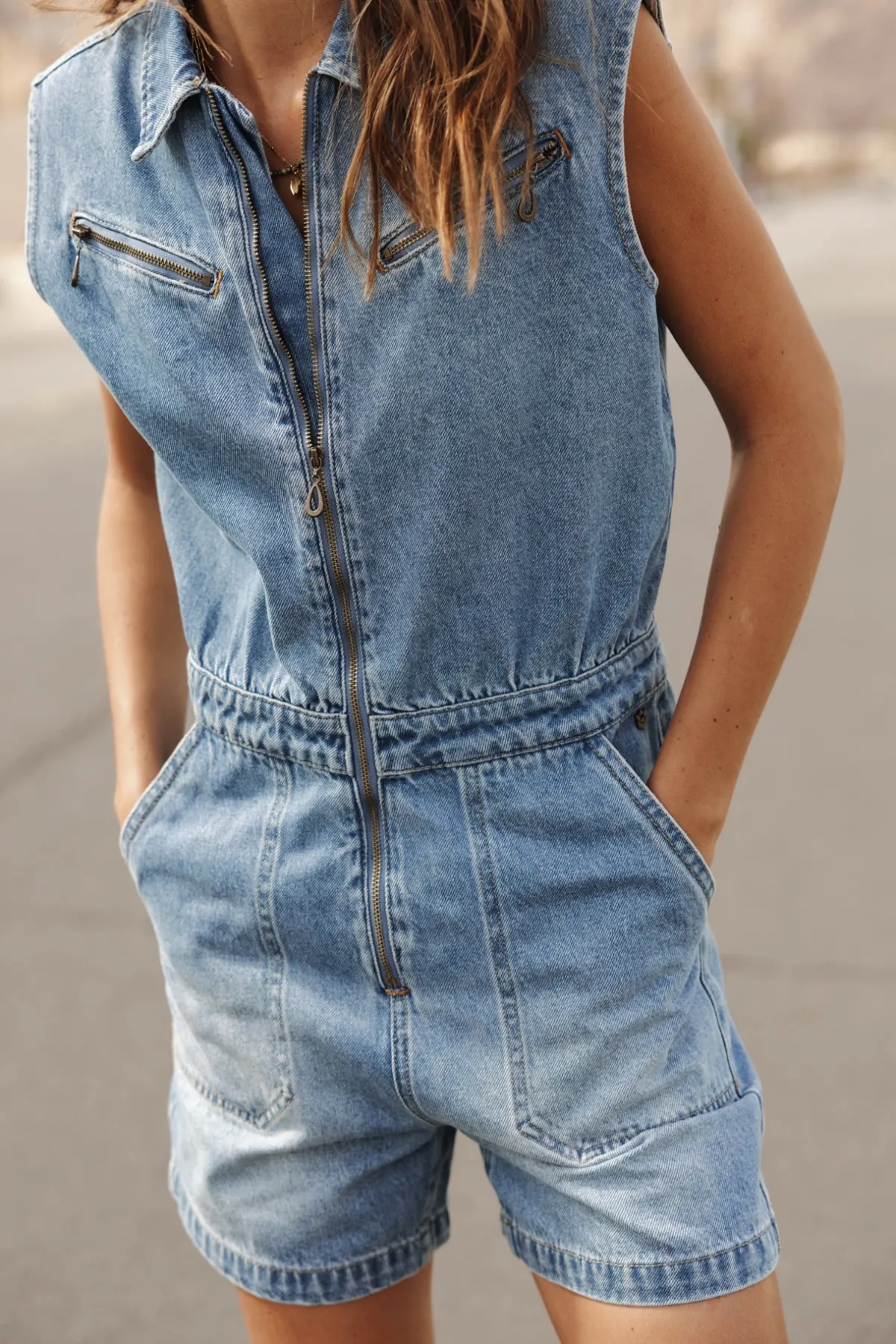 Overalls & Dungarees*Freeman T. Porter Martha Short Denim jaori