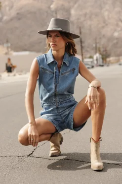 Overalls & Dungarees*Freeman T. Porter Martha Short Denim jaori