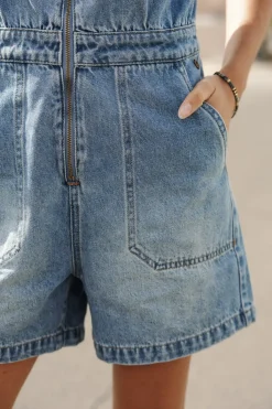 Overalls & Dungarees*Freeman T. Porter Martha Short Denim jaori