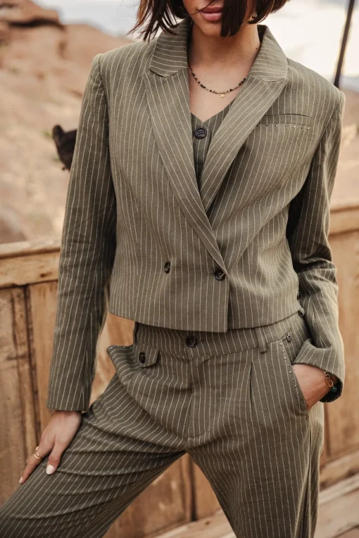 Jackets & Blazers*Freeman T. Porter Oceane Corsaire olivine