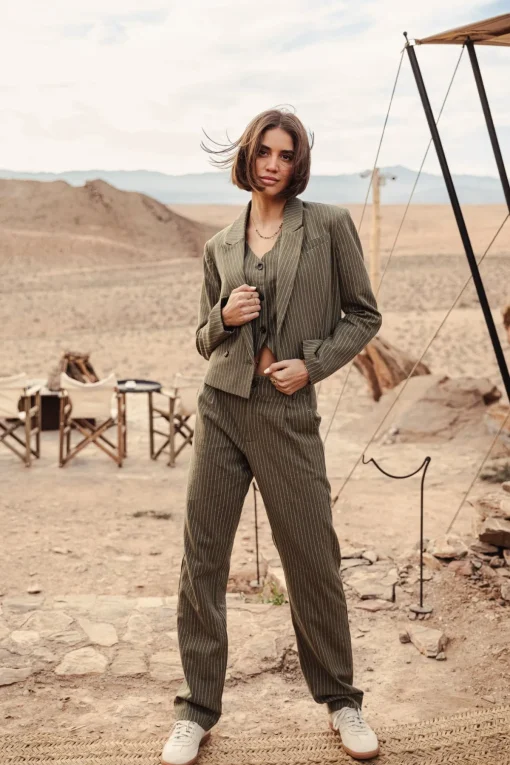 Jackets & Blazers*Freeman T. Porter Oceane Corsaire olivine