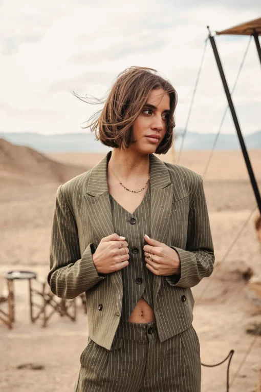 Jackets & Blazers*Freeman T. Porter Oceane Corsaire olivine