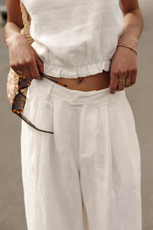 Large | High Waist*Freeman T. Porter Paolina Natural egret