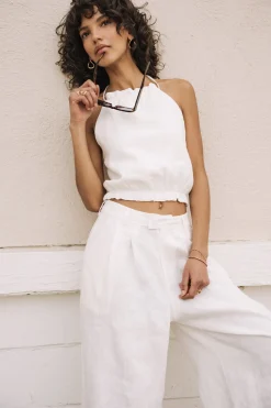 Large | High Waist*Freeman T. Porter Paolina Natural egret