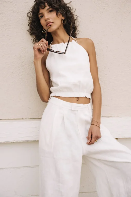 Large | High Waist*Freeman T. Porter Paolina Natural egret