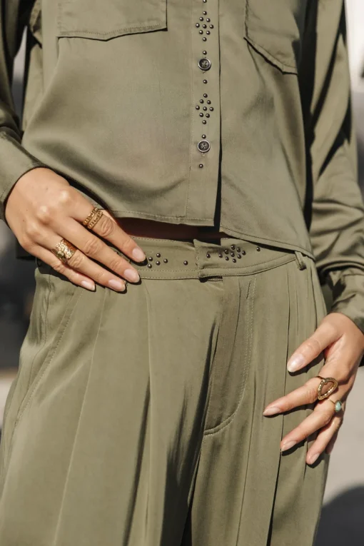 Large | High Waist*Freeman T. Porter Paolina Silken fourleafclover
