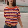 Mesh | T-Shirts*Freeman T. Porter Pelona Wavy tigerlily