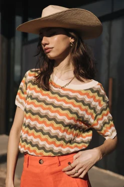 Mesh | T-Shirts*Freeman T. Porter Pelona Wavy green