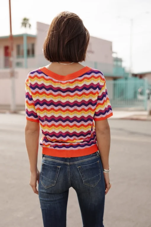 Mesh | T-Shirts*Freeman T. Porter Pelona Wavy tigerlily