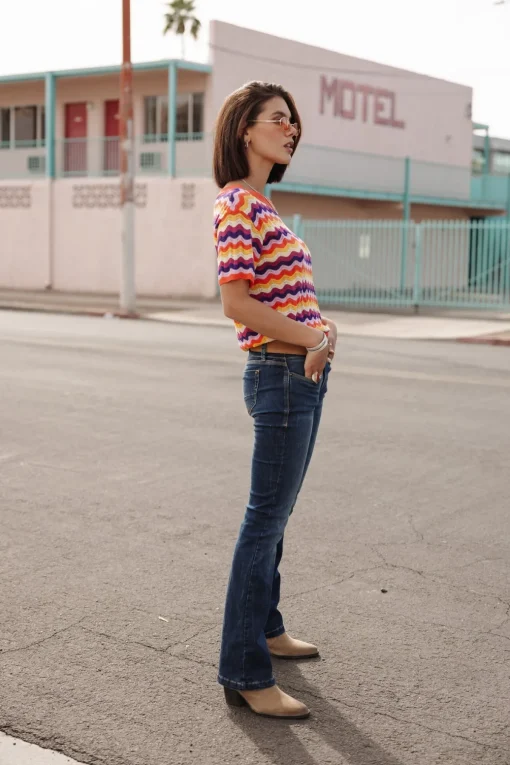 Mesh | T-Shirts*Freeman T. Porter Pelona Wavy tigerlily