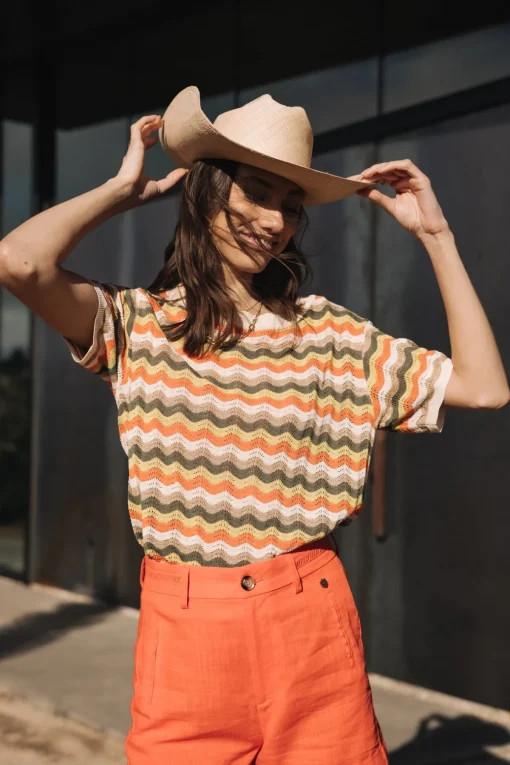 Mesh | T-Shirts*Freeman T. Porter Pelona Wavy green