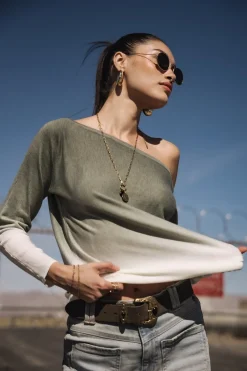 Mesh*Freeman T. Porter Persia Dip Dye deeplichengreen