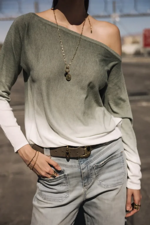 Mesh*Freeman T. Porter Persia Dip Dye deeplichengreen