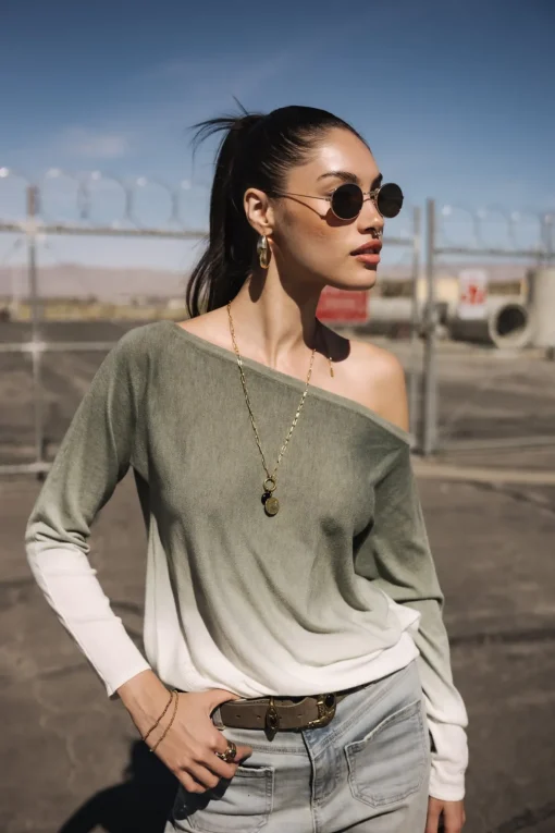 Mesh*Freeman T. Porter Persia Dip Dye deeplichengreen