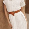 Dresses & Skirts*Freeman T. Porter Raffia Leaf Lace white