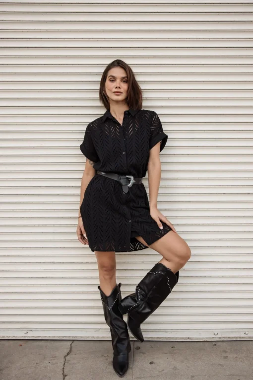 Dresses & Skirts*Freeman T. Porter Raffia Leaf Lace black