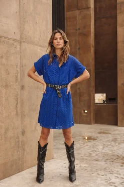 Dresses & Skirts*Freeman T. Porter Raffia Leaf Lace dazzlingblue