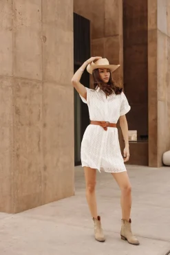 Dresses & Skirts*Freeman T. Porter Raffia Leaf Lace white