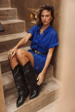 Dresses & Skirts*Freeman T. Porter Raffia Leaf Lace dazzlingblue