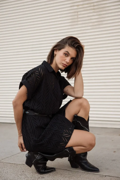 Dresses & Skirts*Freeman T. Porter Raffia Leaf Lace black