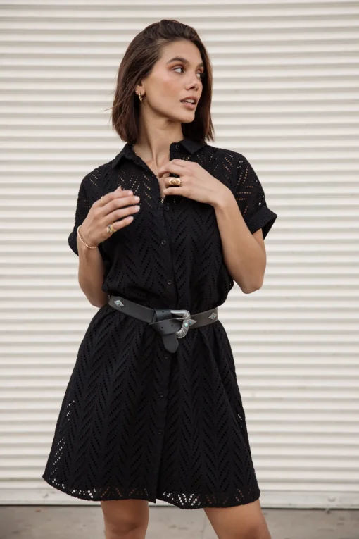 Dresses & Skirts*Freeman T. Porter Raffia Leaf Lace black