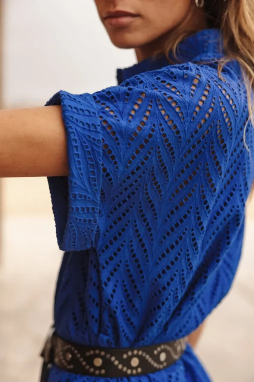 Dresses & Skirts*Freeman T. Porter Raffia Leaf Lace dazzlingblue