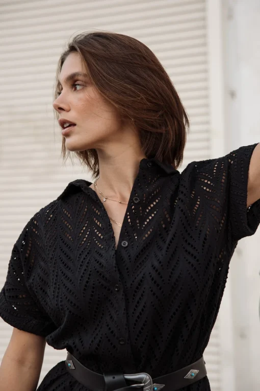 Dresses & Skirts*Freeman T. Porter Raffia Leaf Lace black