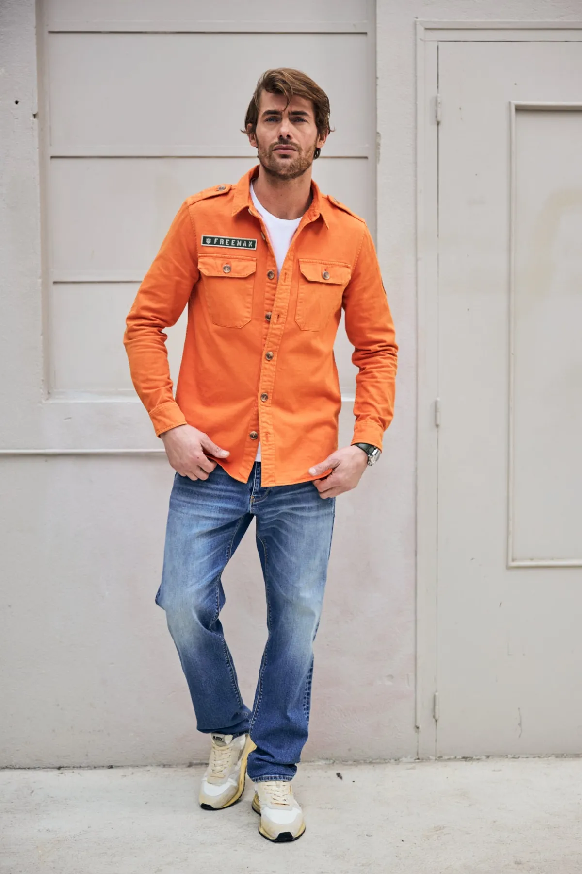 Shirts*Freeman T. Porter Raven Scrapper tangerinetango