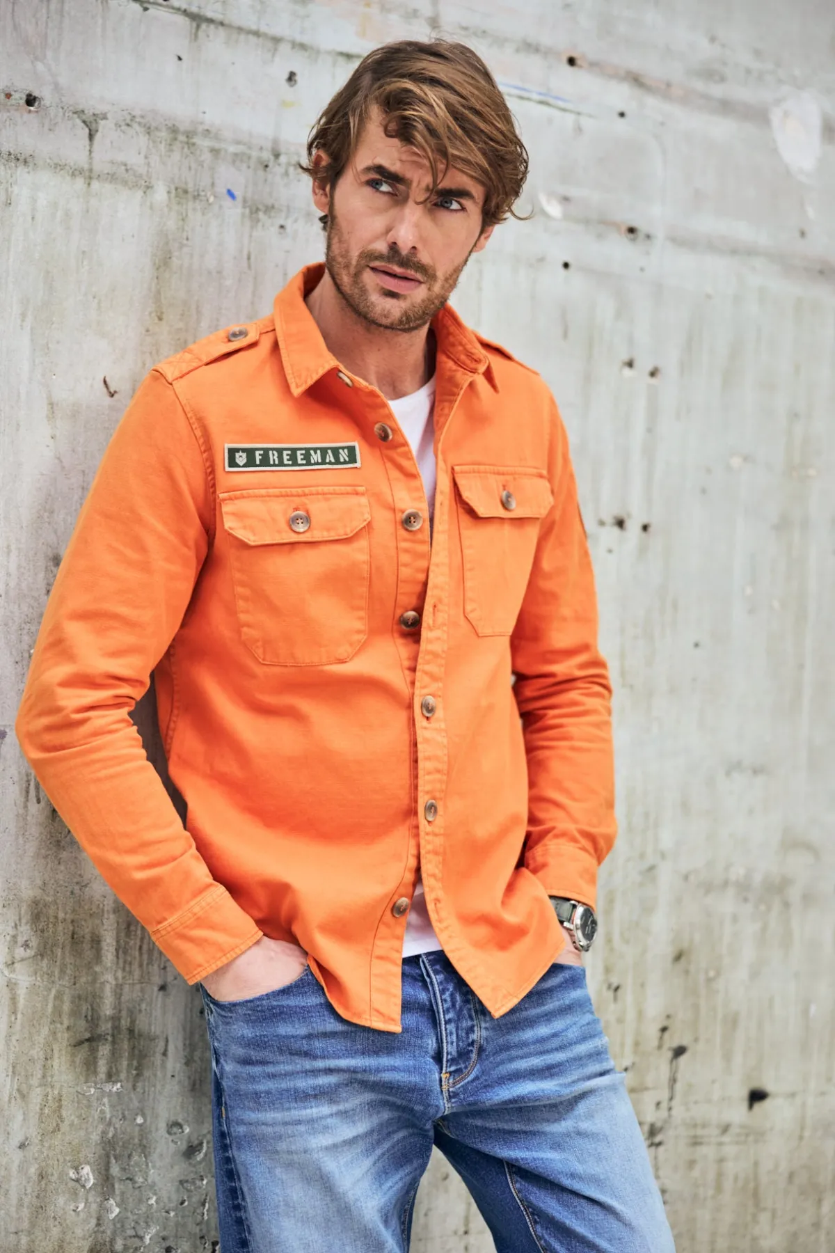 Shirts*Freeman T. Porter Raven Scrapper tangerinetango