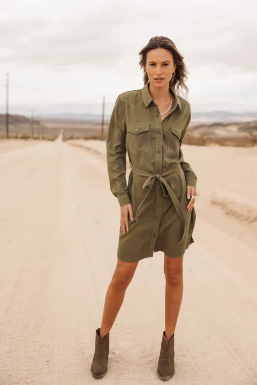 Dresses & Skirts*Freeman T. Porter Ravissa Plain khaki