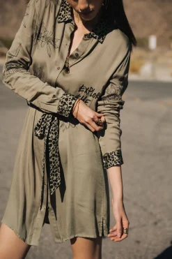 Dresses & Skirts*Freeman T. Porter Ravissa Sahara Trip deeplichengreen