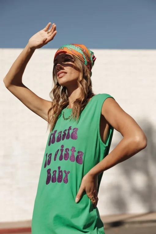 Dresses & Skirts*Freeman T. Porter Reave Hasta La Vista Glitter deepmint