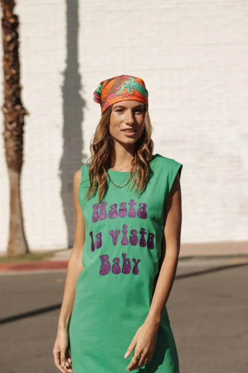 Dresses & Skirts*Freeman T. Porter Reave Hasta La Vista Glitter deepmint